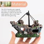 Sunken Ship Aquarium Decor - Resin Fish Tank Accent