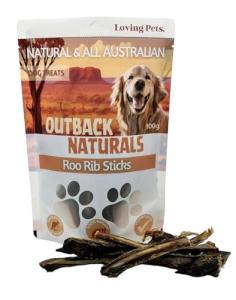 Kangaroo Rib Sticks Dog Treats - 100g