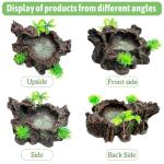 Resin Reptile Platform Tree Trunk Decor Bowl