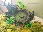 Resin Reptile Platform Tree Trunk Decor Bowl