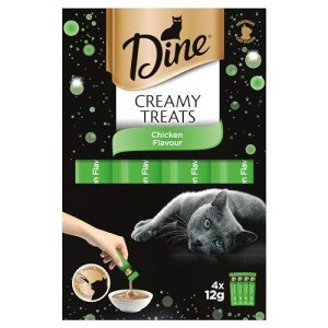 DINE Creamy Chicken Cat Treats, 32 Sachets