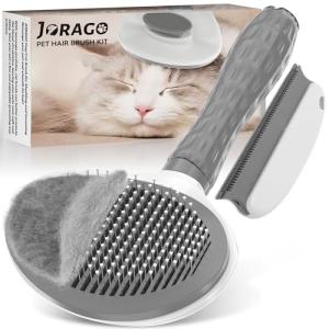 JORAGO Self-Cleaning Cat Hair Remover Brush