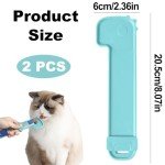 2 Pack Cat Spoon Feeder with Dinosaur Design