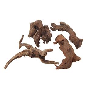 Emours Natural Driftwood Branches for Reptiles - 4 Pieces