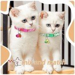 9-Color Adjustable Breakaway Cat Collars with Bells