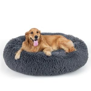 Calming Donut Bed for Large Dogs and Cats