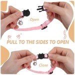 9-Color Adjustable Breakaway Cat Collars with Bells