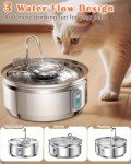 Stainless Steel Cat Water Fountain with Filter