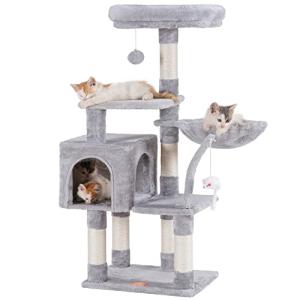 Heybly Cat Tree Tower with Plush Perch & Toys