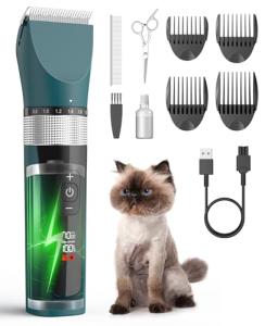 Quiet 5-Speed Cordless Cat Clippers Kit