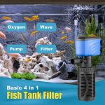 Quiet Internal Aquarium Filter with Air Pump