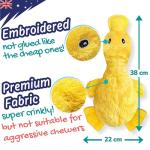 PeppyPawz No Stuffing Duck Dog Toy with Squeaker