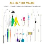Interactive 4-in-1 Cat Toy Set with Suction Cups
