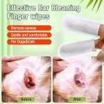 Natural Ear Wipes for Dogs and Cats, 50 Count