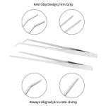 Long Stainless Steel Aquarium Tweezers - 2 Pack