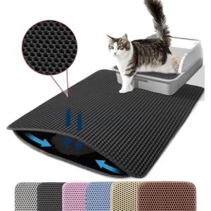 Petinstinct Large Cat Litter Trapping Mat - Black
