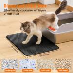 Petinstinct Large Cat Litter Trapping Mat - Black