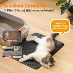Petinstinct Large Cat Litter Trapping Mat - Black
