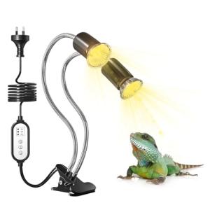 BrightArk Dimmable Dual Head Reptile Heat Lamp