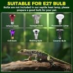 BrightArk Dimmable Dual Head Reptile Heat Lamp
