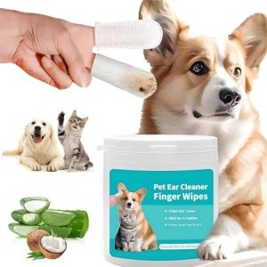 Mumoo Bear 50 Pcs Soft Pet Ear Wipes