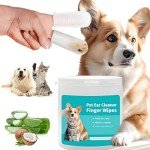 Mumoo Bear 50 Pcs Soft Pet Ear Wipes