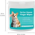Mumoo Bear 50 Pcs Soft Pet Ear Wipes