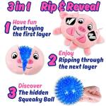 PeppyPawz 3-in-1 Squeaky Plush Dog Toy