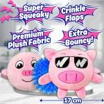 PeppyPawz 3-in-1 Squeaky Plush Dog Toy