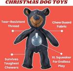 Indestructible Dog Bear Toy for Heavy Chewers