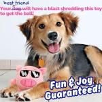 PeppyPawz 3-in-1 Squeaky Plush Dog Toy