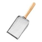 Stainless Steel Litter Scoop with Wooden Handle