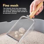 Stainless Steel Litter Scoop with Wooden Handle