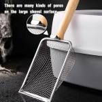 Stainless Steel Litter Scoop with Wooden Handle
