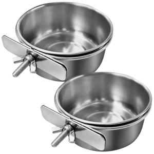 Stainless Steel Bird Feeding Bowls – 2 Pack