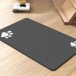 Absorbent Dog Feeding Mat - Dark Grey 12''x19