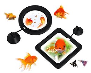 Floating Fish Feeding Rings with Suction Cups - 2 Pack