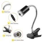 Reptile Heat Lamp with Clamp and Timed Settings