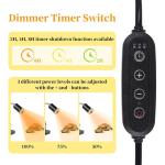 Reptile Heat Lamp with Clamp and Timed Settings