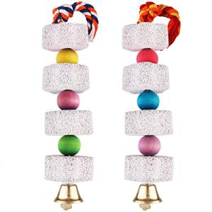 Unibene Parrot Chewing Toy with Calcium Block – 2 Pack