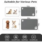 Absorbent Dog Feeding Mat - Dark Grey 12''x19