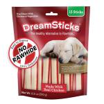 DreamBone DreamSticks Chicken Chews for Dogs 15-Pack
