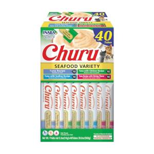 INABA Churu Lickable Cat Treats Variety Pack 40 Tubes