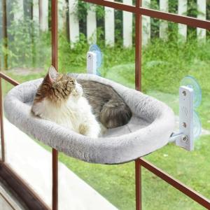 Cordless Cat Window Perch with Strong Suction Cups