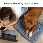 Pet Deshedding Tool for Dogs and Cats - Blue