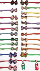 25-Pack Adjustable Dog Bow Ties for All Occasions