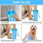 Comotech Dog Paw Cleaner with Bath Brush & Towels