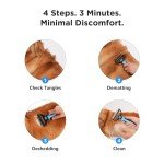 Pet Deshedding Tool for Dogs and Cats - Blue