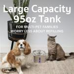 Veken Stainless Steel Cat Water Fountain 95oz