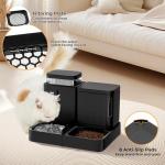 ZOMISIA 2-in-1 Cat Feeder and Water Dispenser